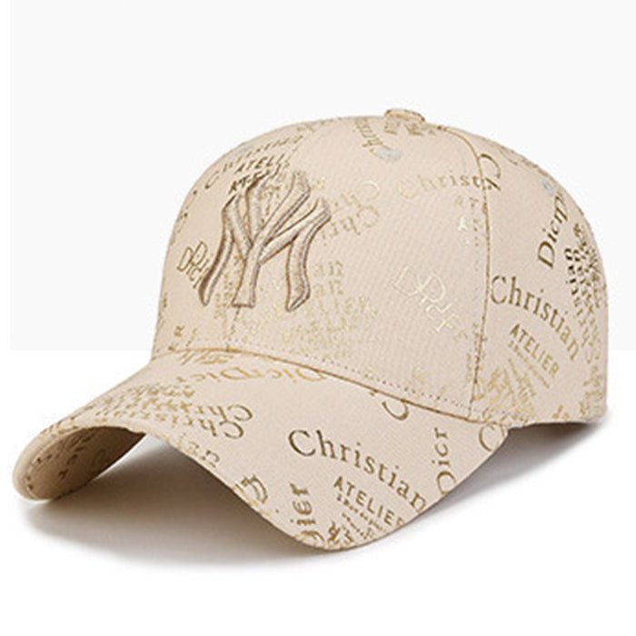 Wholesale Hat Embroidered Hat Fashionable and Versatile Sunshade Duck Tongue Hat Outdoor Sports Sunscreen Baseball Hat