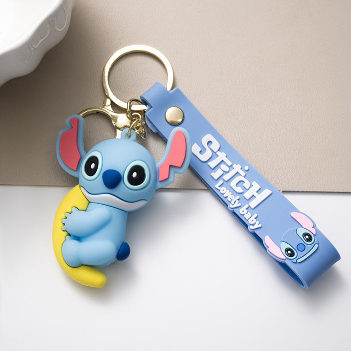 Wholesale Cute PVC cartoon keychains for men and women.