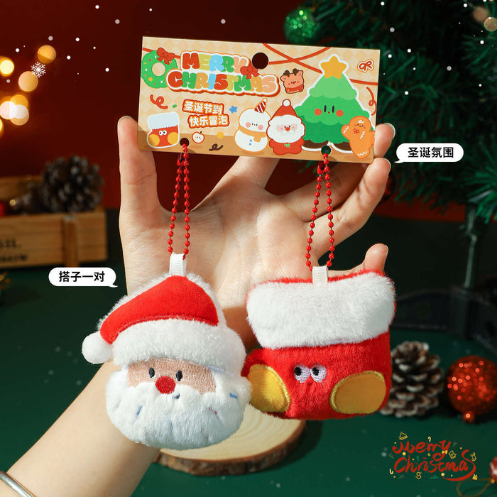 Wholesale Plush and Snowman Cartoon Keychain Set Christmas Bag Charm MOQ≥2