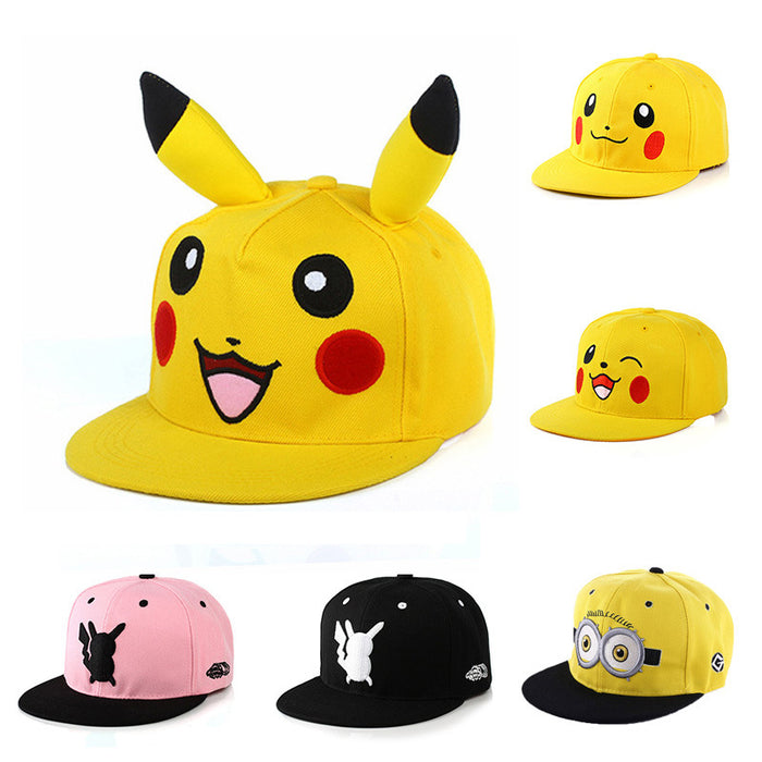 Wholesale Cartoon parent-child peaked cap men's baseball cap casual fashion sun hat women's hip hop all-match cartoon flat brim hat