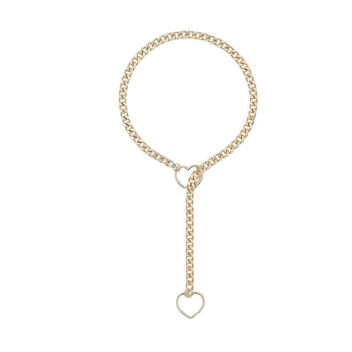 Wholesale Cuban Chain Personalized Love Pendant Fashion Lasso Adjustable Love Necklace