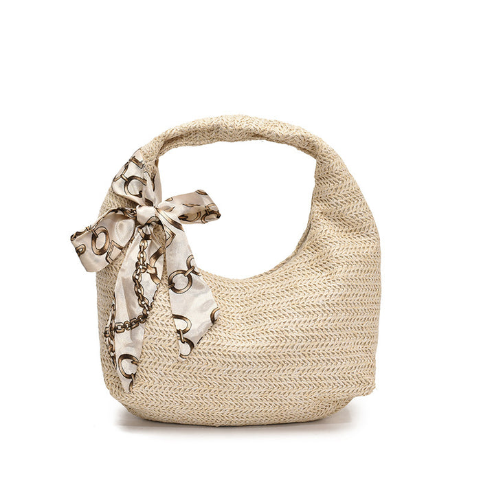 Wholesale New straw woven handbag, fashionable handbag, women's bag, versatile single shoulder diagonal cross bag