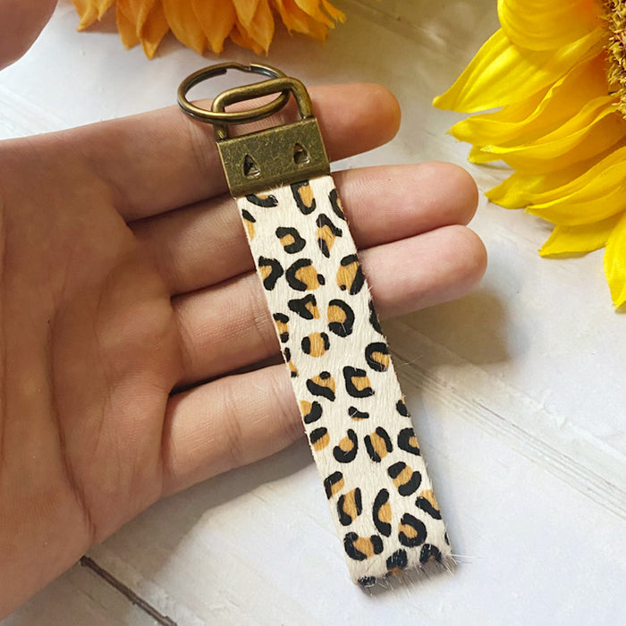 Wholesale Retro Bohemian Leather Horse Hair Keychain
