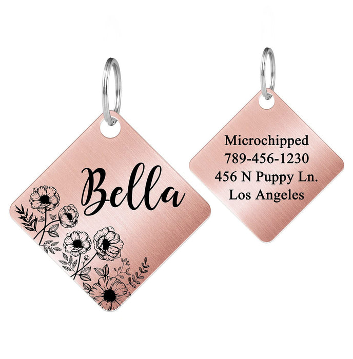 Wholesale Stainless steel pet tag electroplating, laser marking, engraving, cat and dog tag