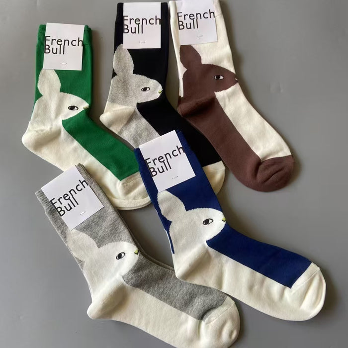 Wholesale Cotton socks, cat flower cactus trendy socks, women's socks, mid tube socks