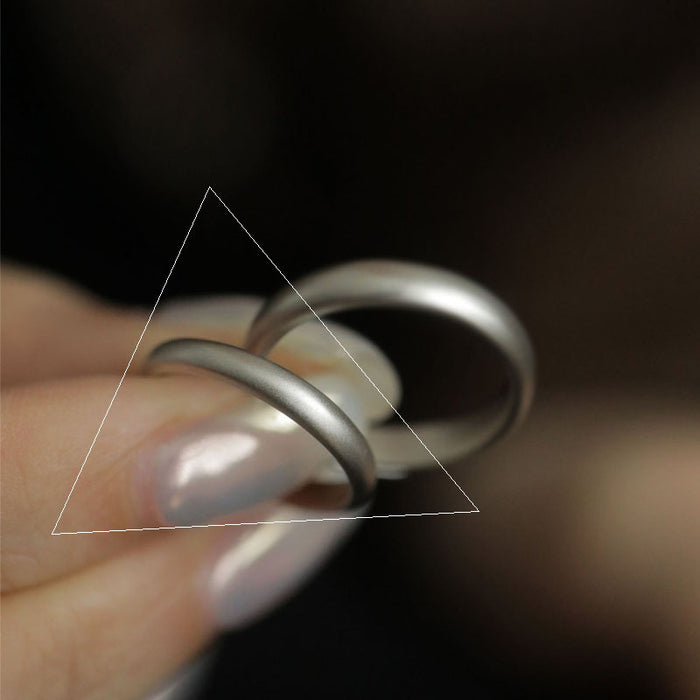 Wholesale Adjustable matte ring with minimalist design for women and high-end diamond couple ring