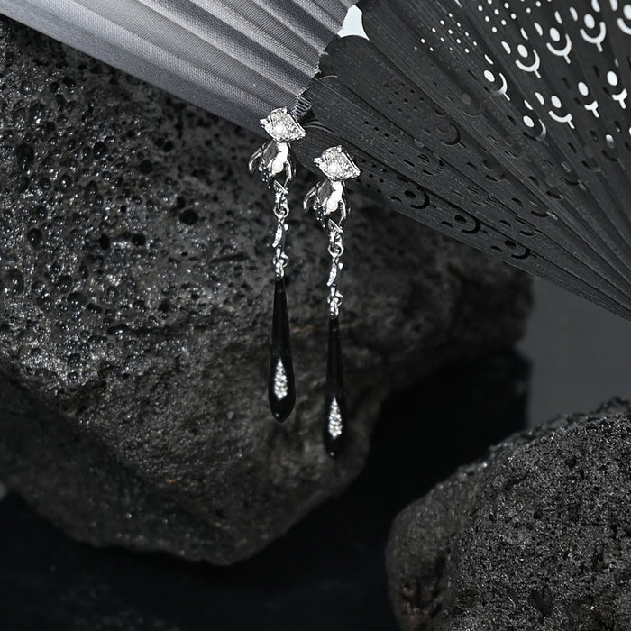 Wholesale Silver Needle Pearl Enamel Ear Stud Earrings