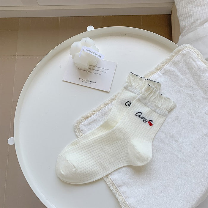 Wholesale Thin cotton socks with lace and thin combed cotton socks