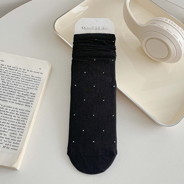 Wholesale Socks, lace, polka dots, boneless pile socks, breathable mid tube socks