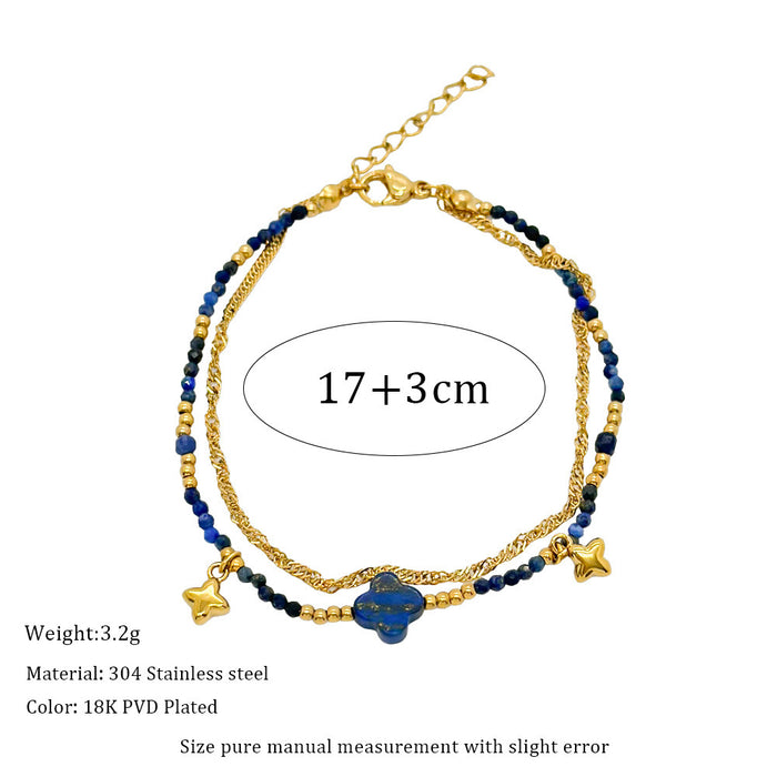 Wholesale Bracelet Design Natural Stone Bracelet Stainless Steel Jewelry