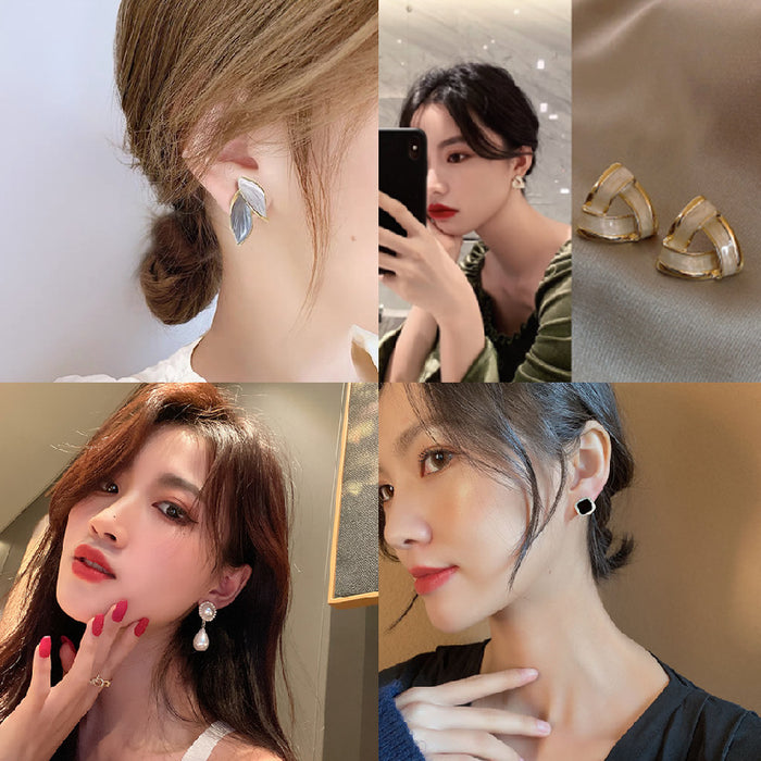 Wholesale Pearl Cube Alloy Earrings JDC-ES-SM003