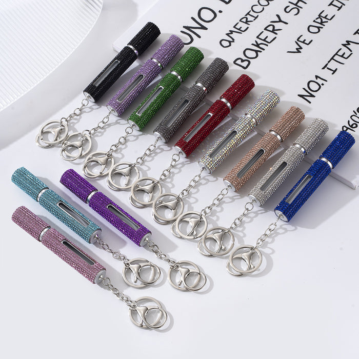 Wholesale Plastic Diamond Perfume Bottle Keychain JDC-KC-ZY026