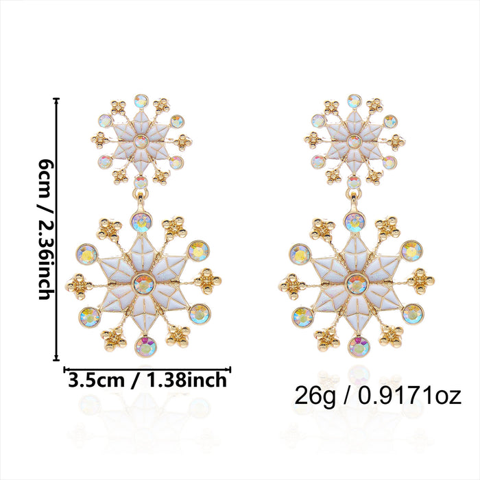 Wholesale Alloy Christmas Earrings Snowman Gingerbread Candy Cane Snowflake Design Party Jewelry Accessory