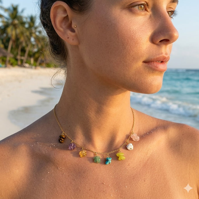 Wholesale Luxury jewelry,  colorful natural stone pendants,  accessories,  stainless steel necklaces