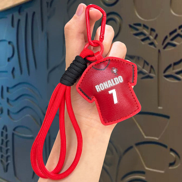 Wholesale Soccer Jersey Leather Keychain Bag Charm Gift for Fans