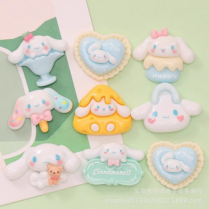 Wholesale Cartoon Puppy Cheese Cake  Cream Gel Hair Accessories Water Cup Sticker Resin Jewelry Accessories