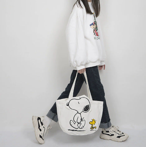 Wholesale Canvas Tote Bag with Print Large Capacity Fashionable Everyday Use for Shopping