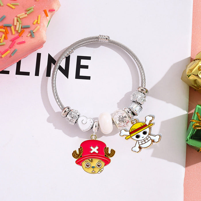 Wholesale Anime Stainless Steel Pendant Bracelet Fashion Jewelry Accessory for Women MOQ≥2