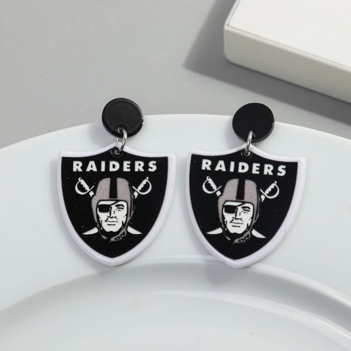 Wholesale Football League Exaggerated Earrings