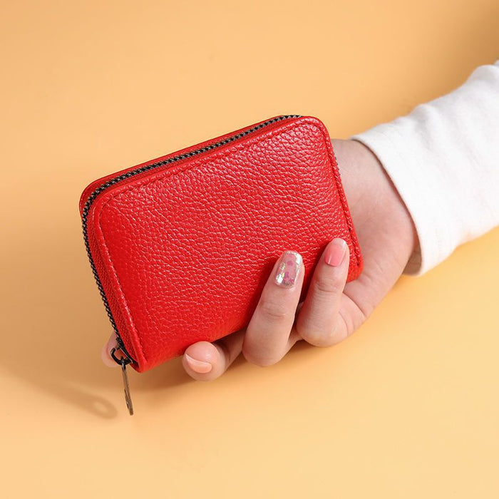 Wholesale Black PU Zip Card Case - Slim Multi-Slot Daily Matching Chic Fashion Accessory Gift for Women