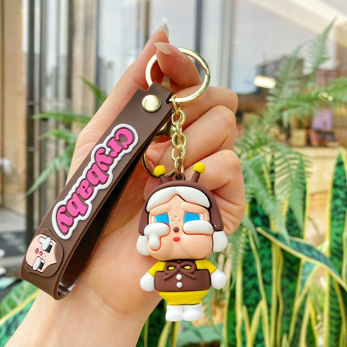 Wholesale Cute teary-eyed doll silicone keychain