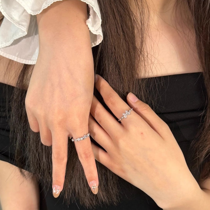 Wholesale Ring Women's Butterfly Pair Ring Adjustable rings