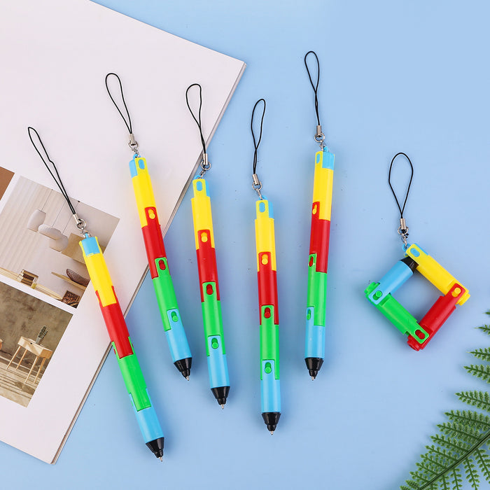 Wholesale Creative lanyard folding ballpoint pen pen can be bent deformation ballpoint pen section pen student prizes small gifts