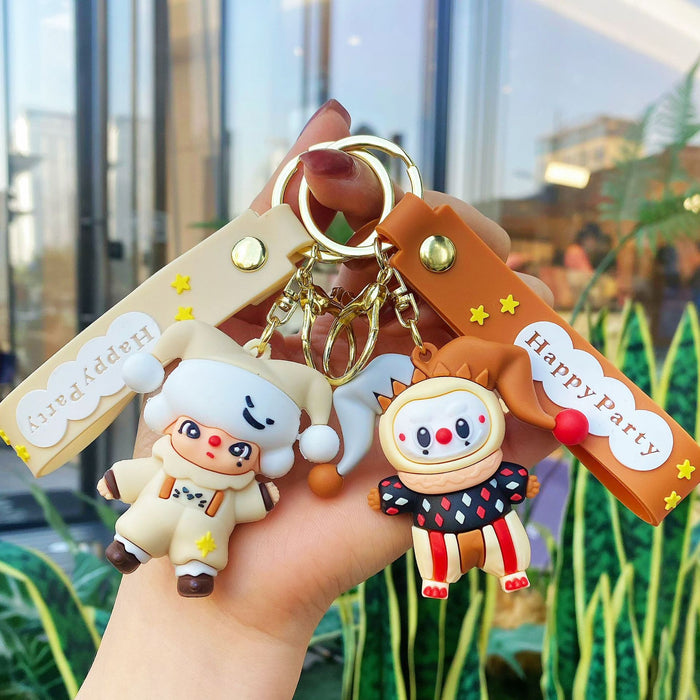 Wholesale 10 PCS Colorful silicone cute cartoon keychains