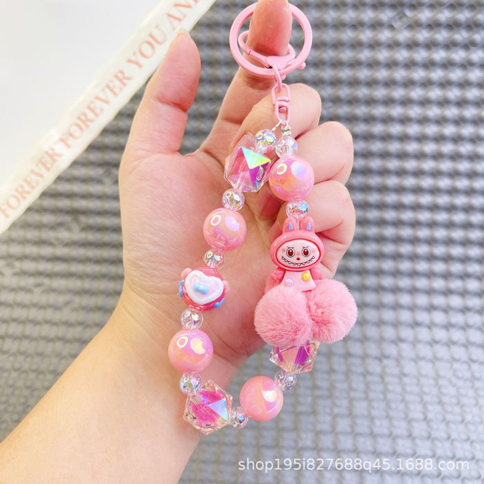 Wholesale Cartoon Pom-Pom Phone Charm Keychain