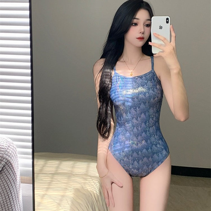 Wholesale Swimsuit triangle one-piece racing professional training with split ends