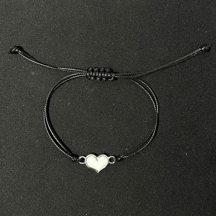 Wholesale Glowing heart-shaped luminous lucky knot braided bracelet for couples