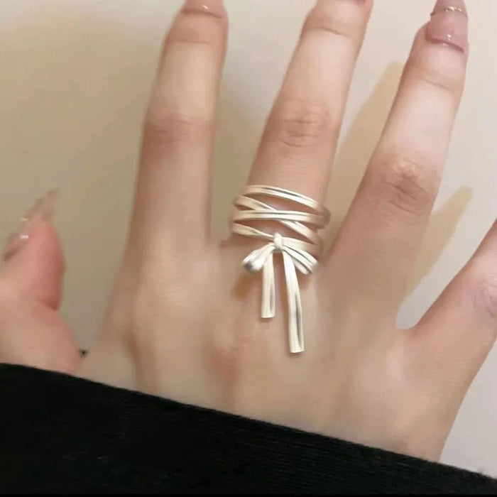 Wholesale Pearl ring, women's autumn and winter cute cartoon high-end feeling, index finger ring, children's fun ring