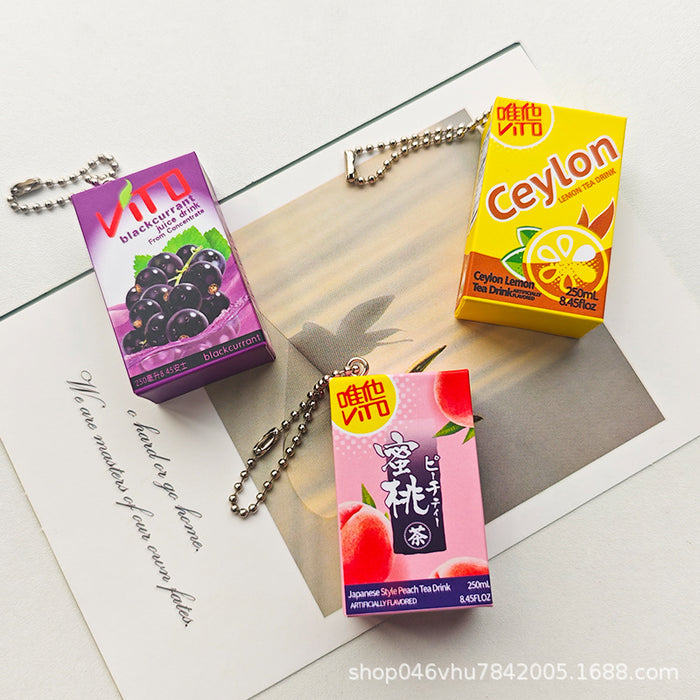 Wholesale Simulated boxed beverage bead chain pendant