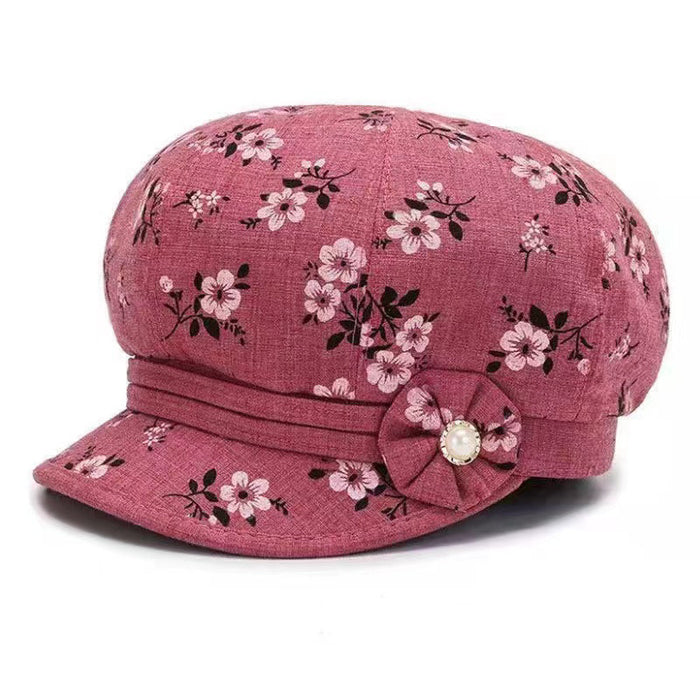 Wholesale Spring and Autumn Middle-aged and Elderly People's Hat Women's Thin Mother's Cloth Hat Grandma's Peaked Cap Elderly People's Casual Sunscreen Sunshade Hat
