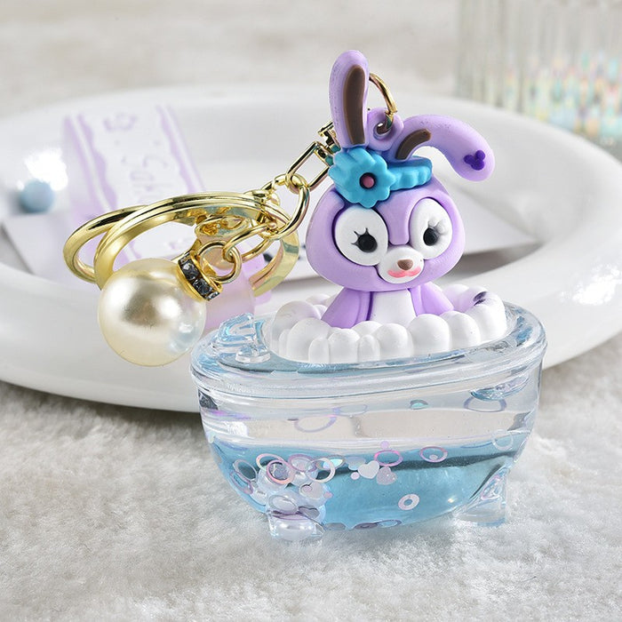 Wholesale Cartoon Quicksand Swim Ring Keychain