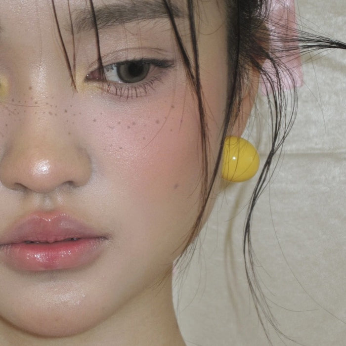 Wholesale New Colored Candy Ball Earrings Silver Needle Temperament Round Earrings Earrings