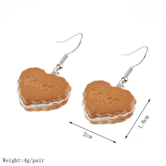 Wholesale Earrings Resin Cute Christmas Cartoon Cookies JDC-ES-niqing028