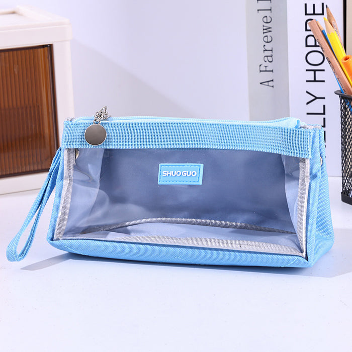 Wholesale Large capacity transparent pencil bags