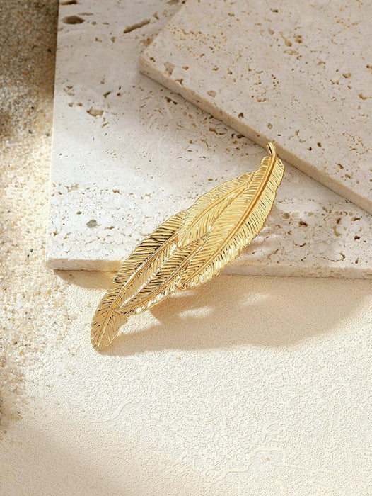 Wholesale hairpin retro metal feather bangs hairpin edge clip leaves texture spring clip hair accessories