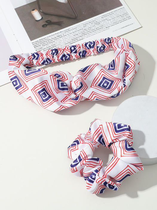 Wholesale Independence Day Fabric Scrunchie Set JDC-HD-ZheZ010