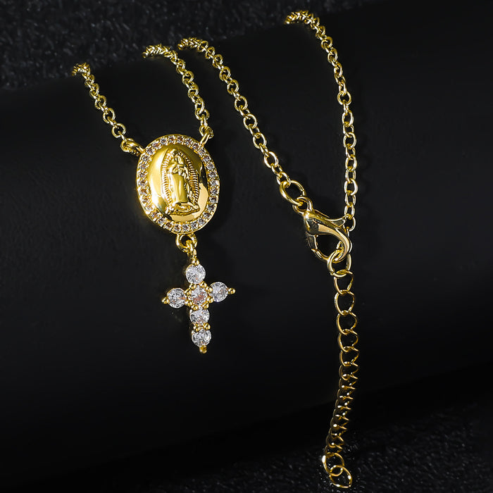 Wholesale Unique and personalized Virgin Cross pendant necklace