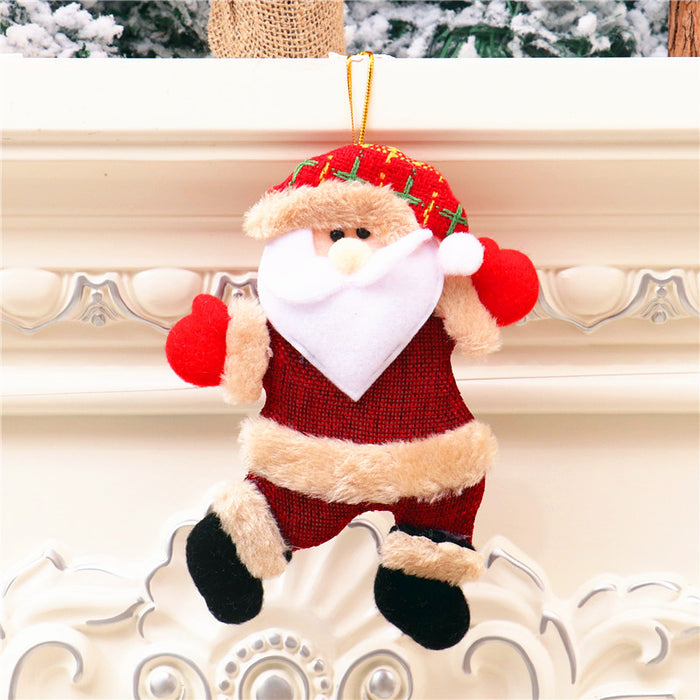 Wholesale Christmas Decorations Small Pendant Christmas Tree Fabric Pendant Elder Elk Doll Small Hanging Window Small Pendant