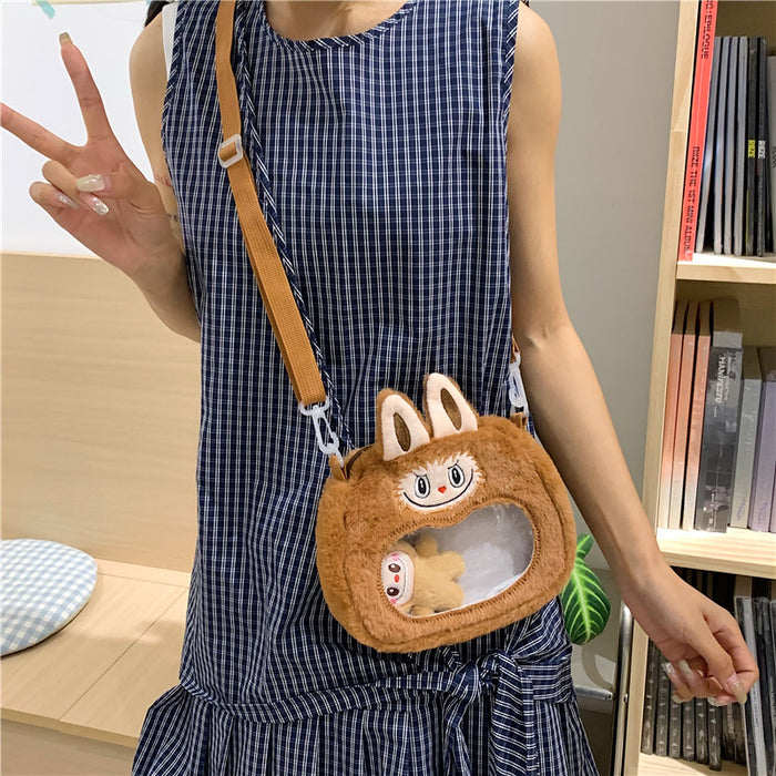 Wholesale Stuffed Bag Women' s Crossbody Bag Cartoon Kidsren' s Bag Ins New Cute Little Girl Doll Handbag Shoulder Bag