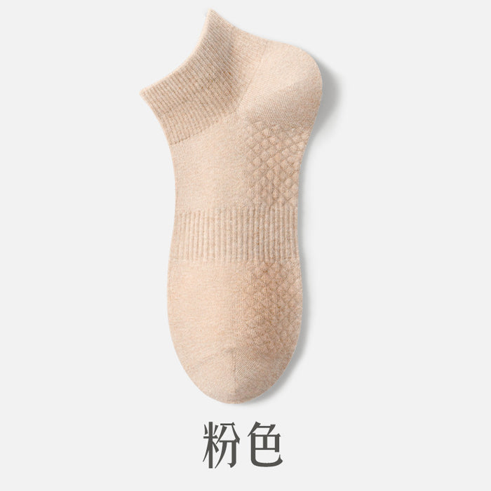 Wholesale Cotton yarn boat socks breathable short socks
