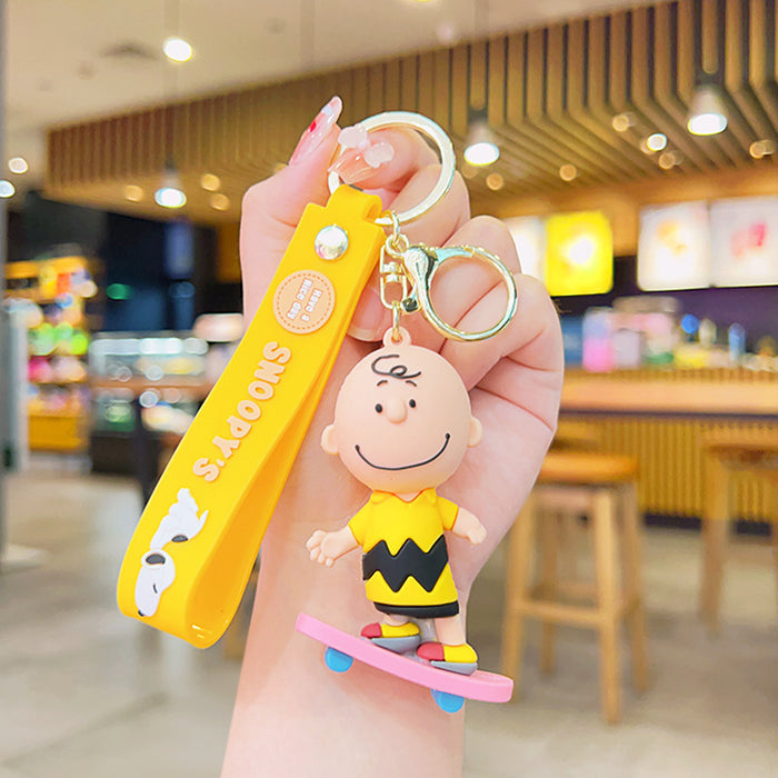 Wholesale Skateboard Key Chain Cartoon Doll School Bag Pendant Cute Pendant Small Gift