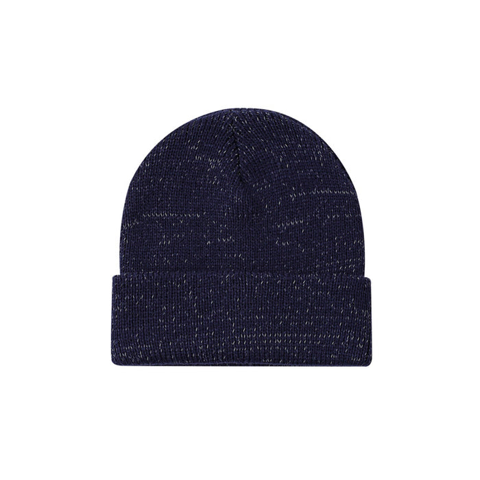 Wholesale Reflective Silk Knitted Hat Autumn and Winter Versatile Knitted Hat Pullover Hat