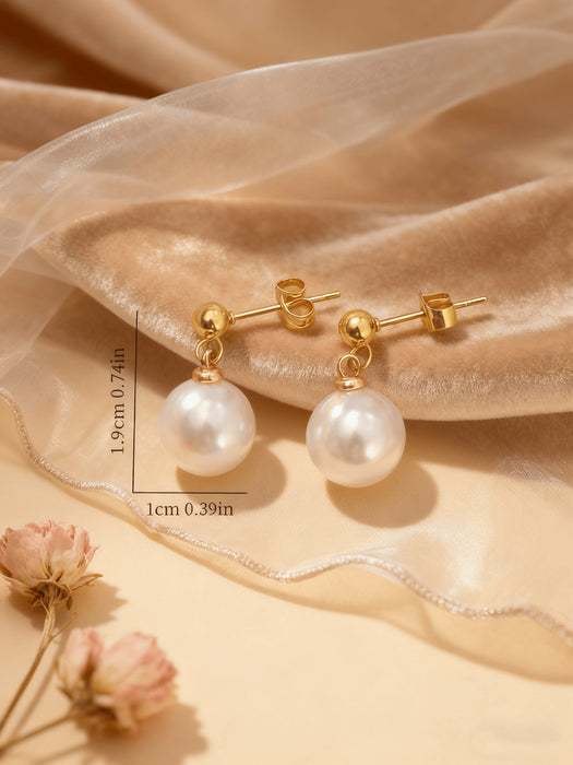 Wholesale Stainless Steel Geometric Oval Golden Earrings for Women