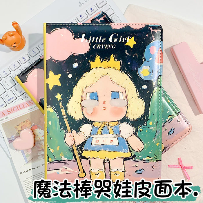 Wholesale 5pcs Magic Crying Baby Coloring Page Notebook Cartoon Leather Notepad