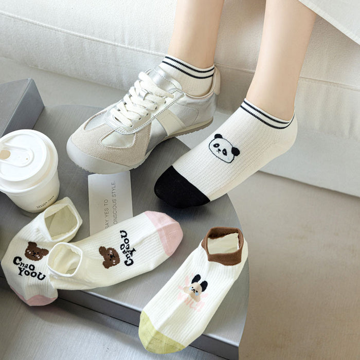Wholesale Socks Thin Ship Socks Mesh Breathable Boneless Cute Cartoon Invisible Socks