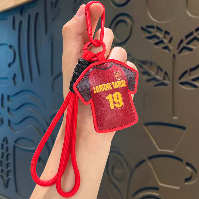 Wholesale Soccer Jersey Leather Keychain Bag Charm Gift for Fans